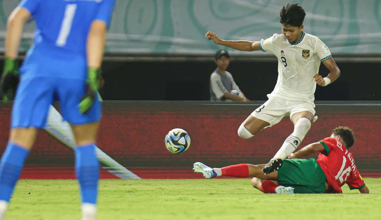 Timnas Indonesia U-17 harus menelan pil pahit kekalahan 1-3 dari Maroko. (Doc. LOC WCU17/NFL)