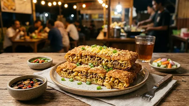Resep Martabak Makaroni Teflon/AI Generated