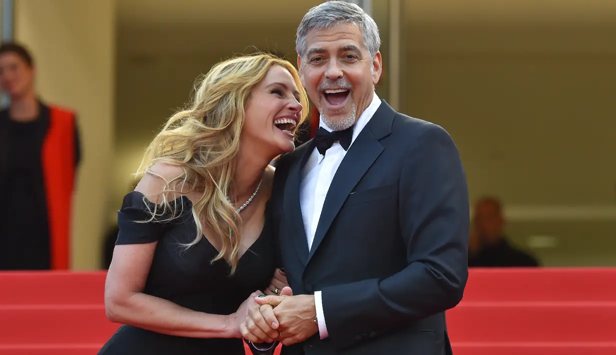 Julia Robert hadir dalam Festival Film Cannes dalam rangka pemutaran film perdananya berjudul Money Monster yang dibintangi bersama aktor George Clooney. (AFP/Bintang.com)