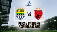 Ilustrasi Persib Bandung vs PSM Makassar. (Bola,com/AI)