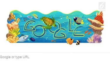 Google menampilkan keindahan alam bawah laut Taman Nasional Bunaken dalam doodle hari ini (14/8). Hal ini dilakukan untuk merayakan hari jadi Taman Nasional Bunaken ke-27 yang jatuh pada hari ini.