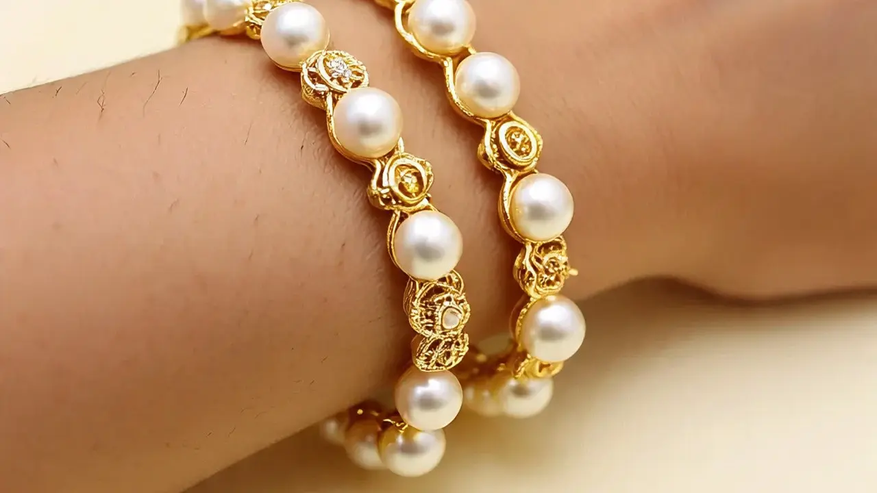 Model Gelang Mutiara Emas