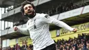 Bintang Liverpool, Mohamed Salah mencetak satu gol untuk kemenangan timnya atas Crystal Palace pada menit ke-84’ pekan ke-32 Premier League di Selhurst Park, London, (31/3/2018). Liverpool menang 2-0.  (AFP/Glyn Kirk)