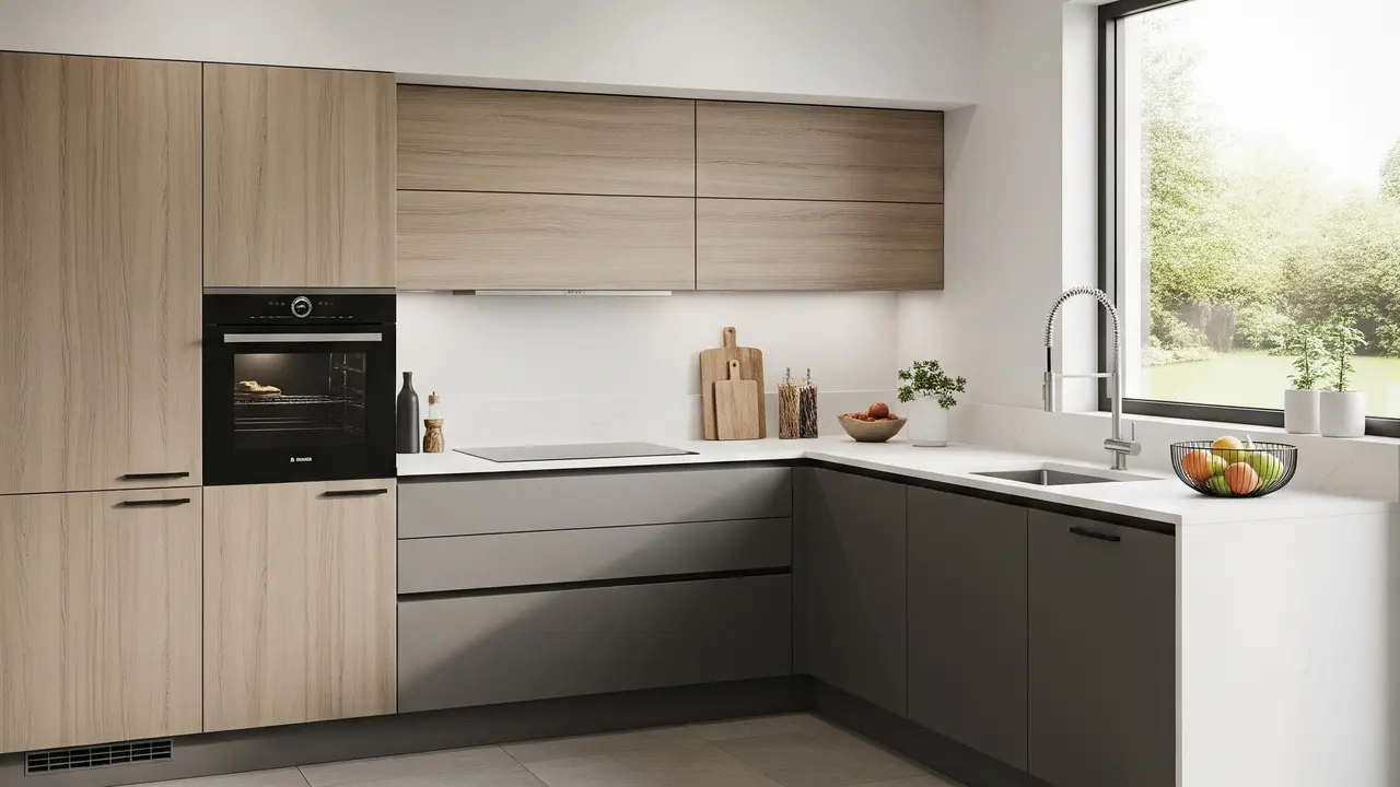 Desain Dapur Minimalis Modern dengan Kitchen Set Letter L