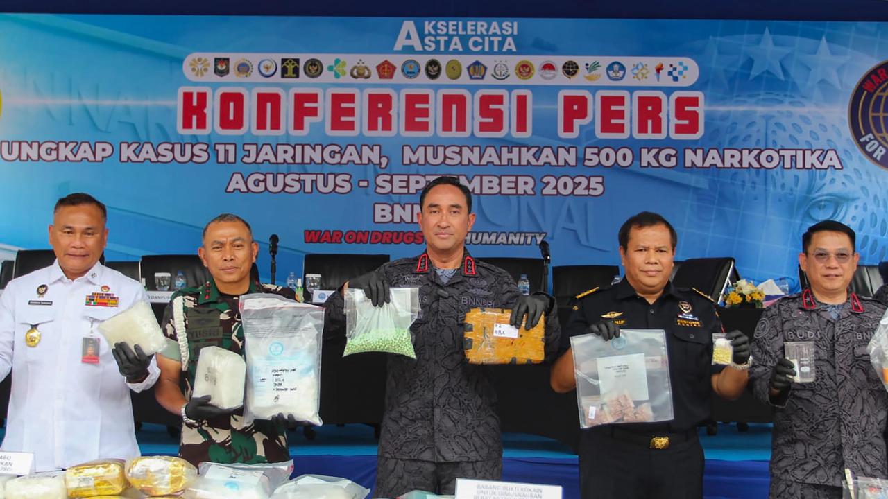 FOTO: BNN Bongkar 11 Jaringan Narkoba, Selamatkan 1,1 Juta Jiwa dari Bahaya Barang Haram