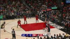 DeMarcus Cousins antar New Orleans Pelicans kalahkan Portland Trail Blazers dengan skor 123-116.