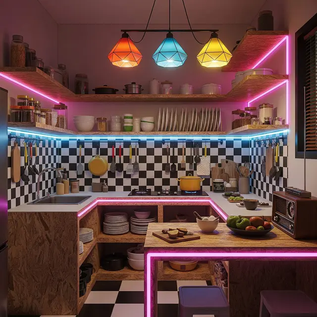Dapur Rumah Kecil Tema Retro 80an dengan Budget 8 Juta
