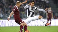 Juventus berhasil meraih kemenangan 2-1 atas Torino di Juventus Arena, Minggu (1/11/2015) dini hari WIB. (REUTERS/Giorgio Perottino)