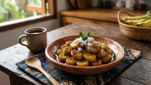 Resep Pisang Rebus Gula Aren yang Legit untuk Camilan Sederhana/AI Generated