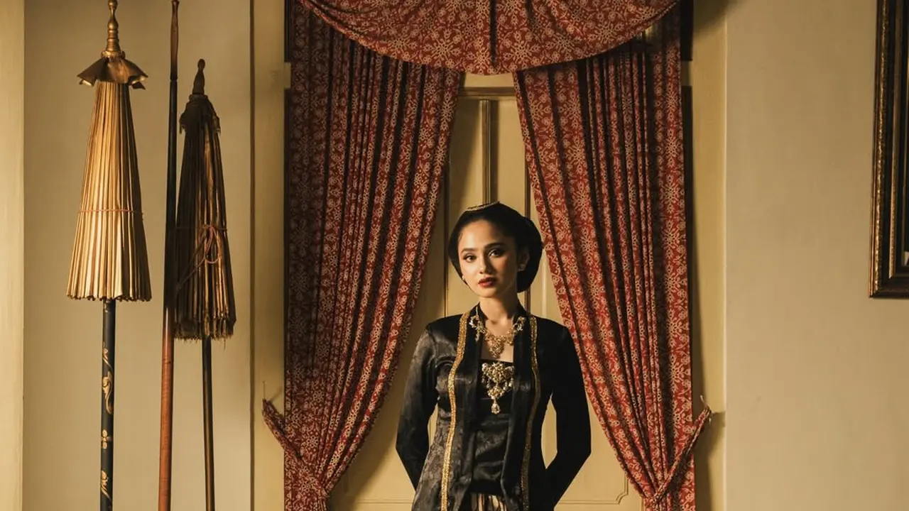 Elegan Bak Ratu Jawa, Pesona Syifa Hadju dalam Balutan Kebaya Kutubaru Velvet Hitam di Foto Prewedding Terbaru