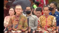 Presiden Joko Widodo atau Jokowi menghadiri Perayaan Imlek Nasional 2023 di Taman Lapangan Banteng, Jakarta Pusat, Minggu (29/1/2023). (Foto:Liputan6/Muhammad Radityo Priyasmoro)