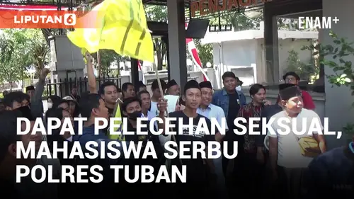 VIDEO: Mahasiswa Serbu Polres Tuban, Minta Tanggung Jawab Pelecehan Seksual