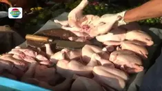 Pedagang daging rendaman ini berdalih, ayam menjadi lebih bersih bila direndam. 