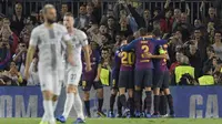 Barcelona menghadapi Inter Milan pada laga ketiga Grup B Liga Champions, di Camp Nou, Rabu (24/10/2018) malam waktu setempat. (AFP/