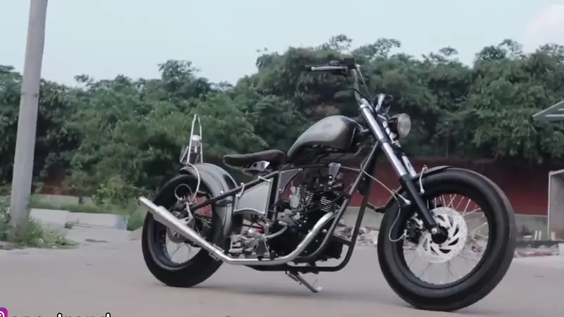 Modifikasi Motor W175 Menjadi Chopper Bikin Takjub. sumberfoto: Street Arts Custom