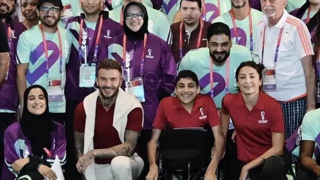 Potret Mita saat bertugas menjadi relawan Piala Dunia 2022