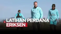 Berita video Christian Eriksen jalani latihan bersama Brentford