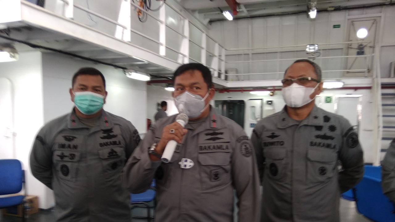 Kepala Bakamla Laksamana Muda (Laksda) Hadi Pranoto di Batam sebut tak ada interpensi asing soal penangkapan kapal tanker Iran dan Panama (Ajang Nurdin)