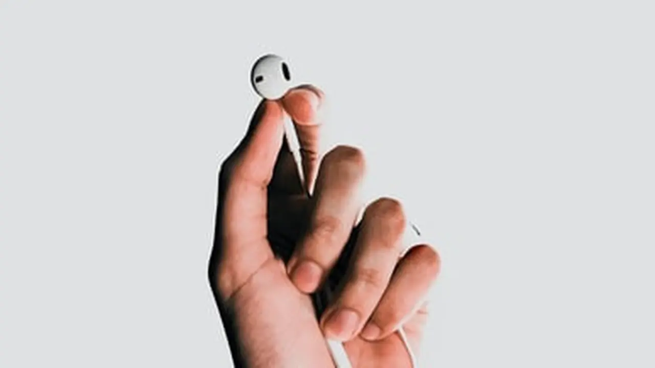 Ilustrasi headset, mendengarkan musik