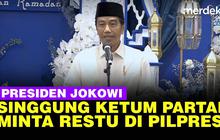 VIDEO: Jokowi di PAN, Bahas Bola hingga Sindir Ketum Partai Minta Restu Pilpres 2024