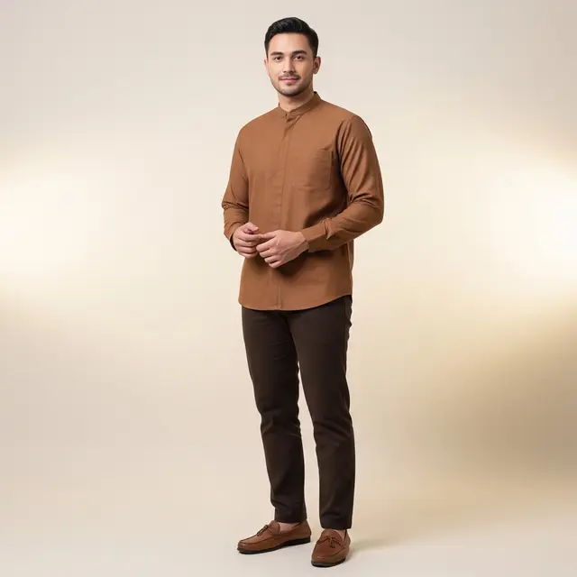 Tren Baju Lebaran 2026 untuk Keluarga Model Koko Pria dengan Sentuhan Modern
