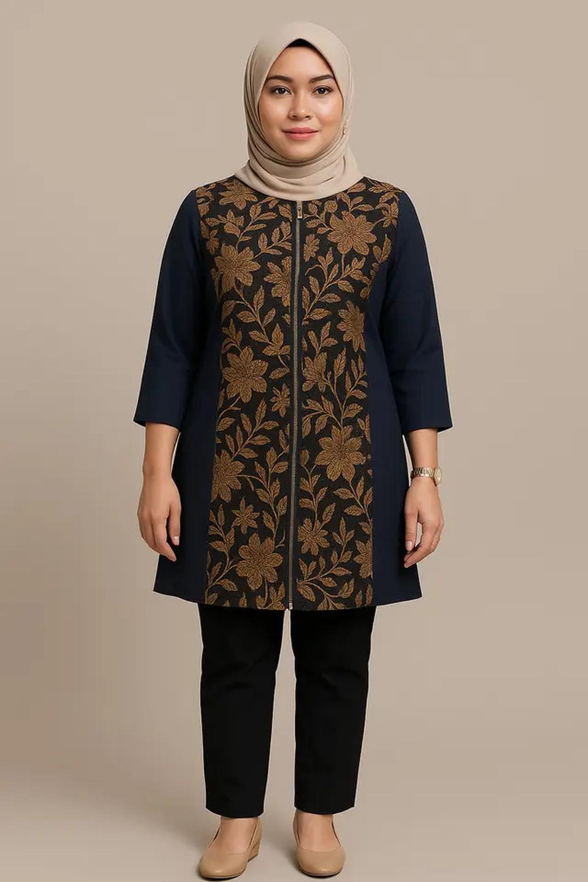 7 Inspirasi Model Tunik Batik Resleting Depan Terbaru, Cocok untuk Acara Formal hingga Kasual