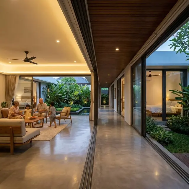 Desain Rumah Modern Tropis 1 Lantai Tren 2026