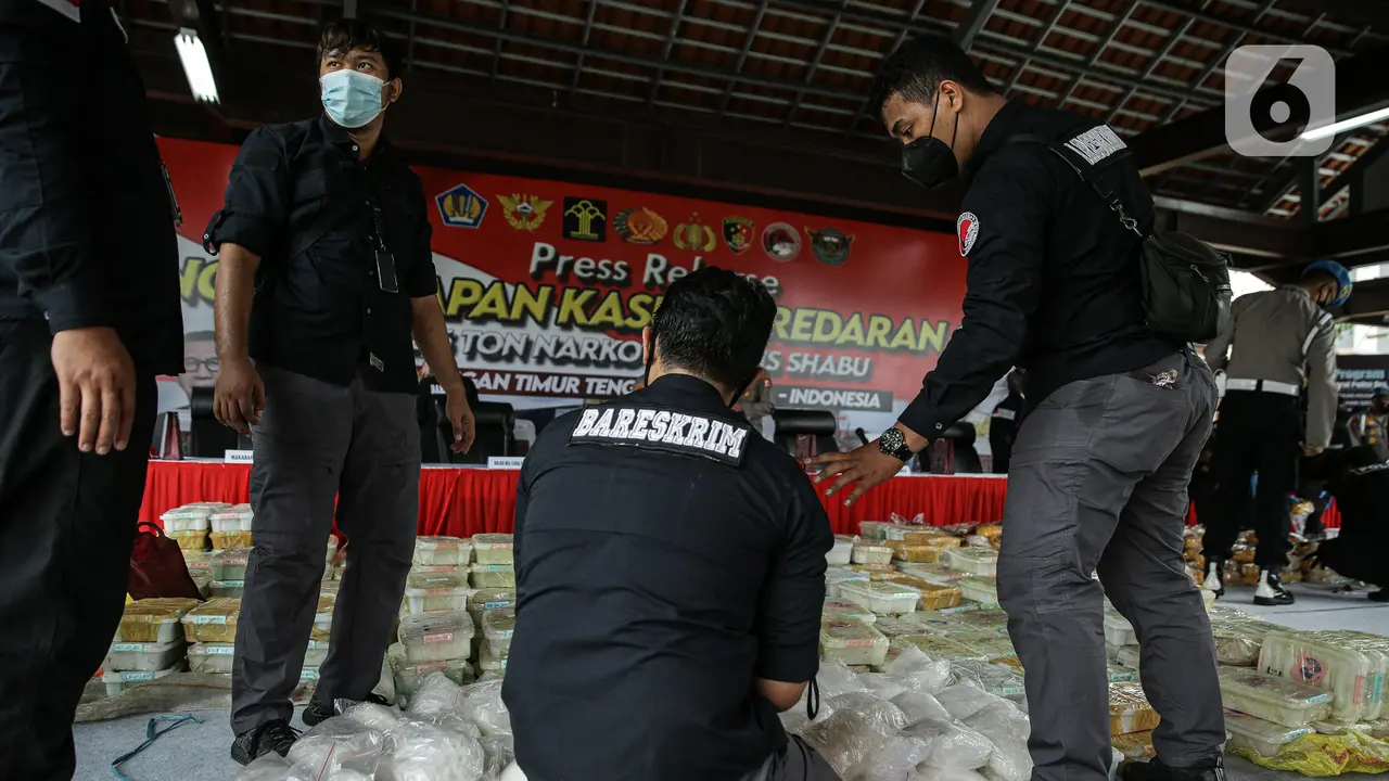 Ungkap Peredaran 2,5 Ton Sabu Jaringan Internasional, Polri Tangkap 18 Tersangka