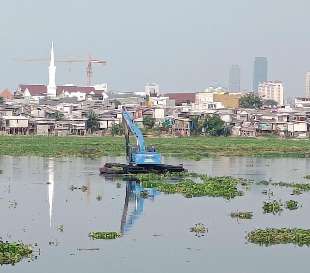 Tanaman liar itu pun nampak tumbuh subur di pinggir-pinggiran tembok. Saking suburnya, nampak tanaman mengambang di tengah-tengah waduk yang menghitam.

Tidak hanya itu, dipinggiran-pinggiran waduk juga terdapat sisa tanaman eceng gondok yang telah meng