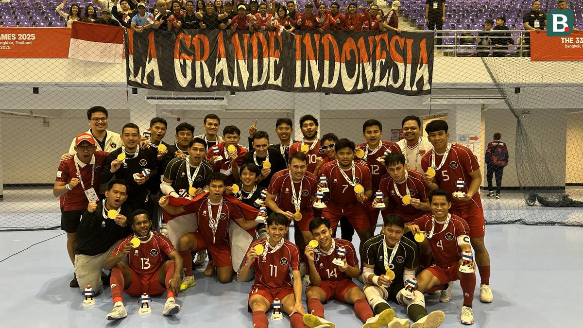 Champione! Timnas Futsal Rayakan Medali Emas SEA Games 2025 Bersama La Grande Indonesia