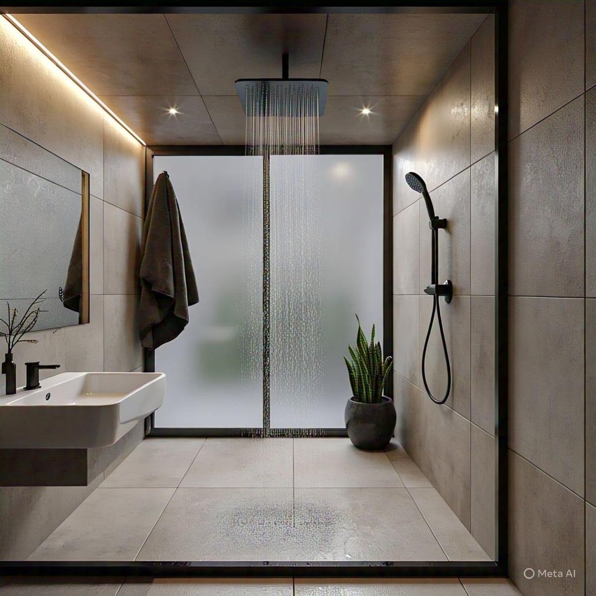 Model kamar mandi Curbless Showers