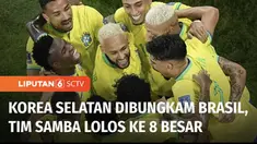 Hantam Korea Selatan 4-1, Brasil melenggang ke 8 besar Piala Dunia Qatar 2022. Tim Samba mengubur impian Korea Selatan untuk menjadi tim Asia yang mampu lolos ke fase 8 besar Piala Dunia Qatar 2022.