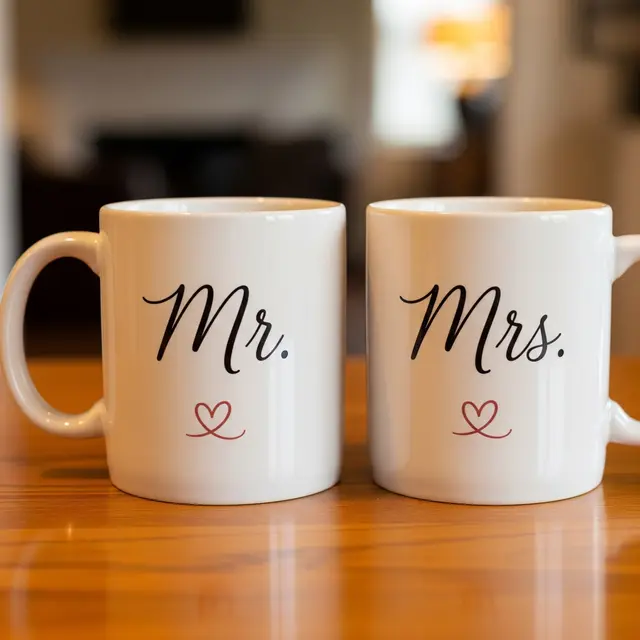 Mug Couple dengan Nama atau Inisial Kalian