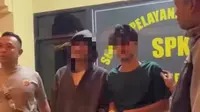 Kedua tersangka berinisial AG (37) dan NA (26) asal Jakarta Pusat tersebut berhasil diringkus pada Minggu (6/9/2026) di Mapolsek Warudoyong usai menerima laporan dari para korban (Istimewa)