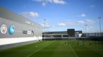 Para pemain Manchester City mengambil bagian dalam sesi latihan di tempat latihan tim Manchester City, Manchester, Inggris, pada 22 Oktober 2024. (Paul ELLIS/AFP)