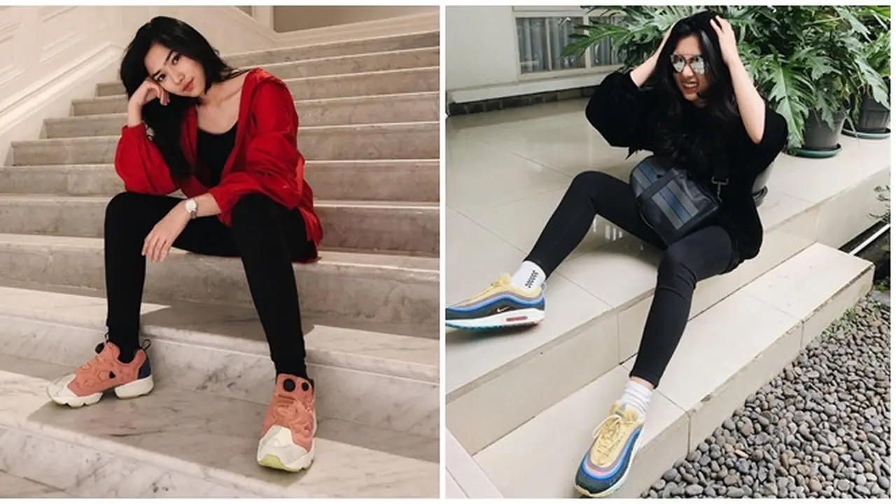 Gaya Sporty Isyana Sarasvati Pakai Jeans Hitam