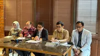 Konferensi pers jelang acara Konferensi Internasional Literasi Keagamaan Lintas Budaya (LKLB) yang diselenggarakan oleh Kementerian Luar Negeri RI dan Institut Leimena, Jakarta, Jumat (5/7/2024). (Liputan6/Benedikta Miranti)