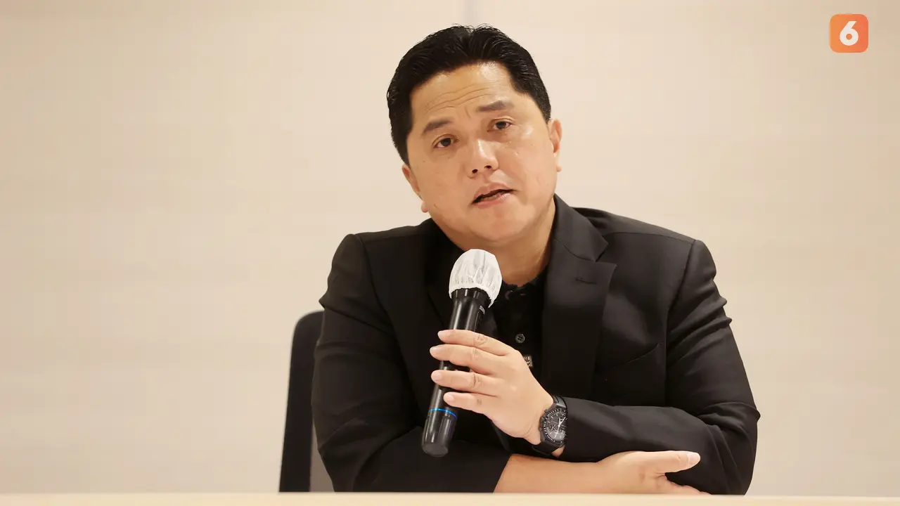 Ketua umum PSSI, Erick Thohir dalam konferensi pers Piala Dunia U-17 2023
