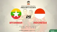 Jadwal Piala AFF-22, Myanmar vs Indonesia. (Bola.com/Dody Iryawan)