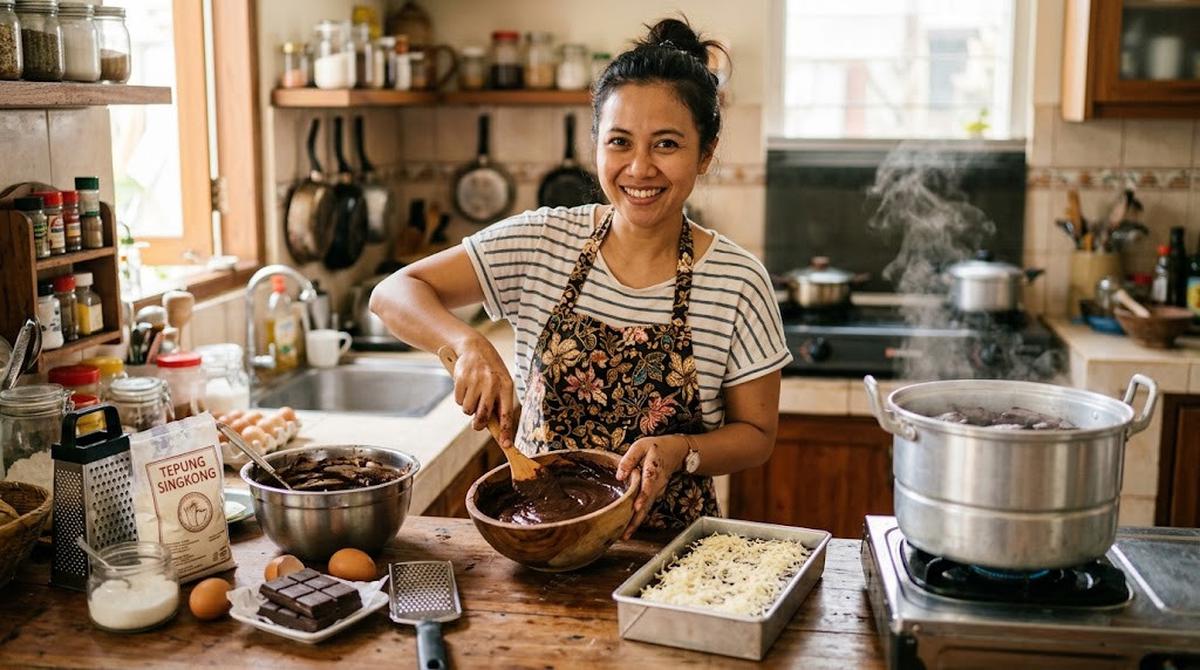 Resep Brownies Singkong Kukus dengan Keju/AI Generated