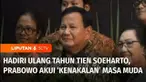 Kamis siang, di sela kegiatannya sebagai Menteri Pertahanan, Presiden terpilih 2024, Prabowo Subianto hadir di acara ulang tahun adik Tien Soeharto yang juga istri alm. Mantan KSAD era Soeharto, Wismoyo Arismunandar. Di tengah meriahnya acara ulang t...