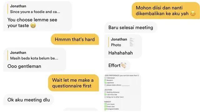 Kerap Berdebat Ketika Akan Kencan, Pria Ini Bikin Form Unik Anti Cekcok