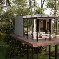 Sebuah akomodasi yang memadukan konsep teknologi pintar dengan alam.