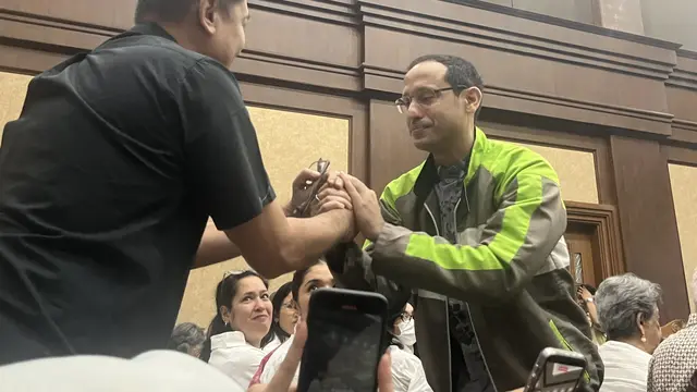 Sejumlah Artis dan Influencer Hadiri Sidang Pledoi Nadiem Makarim. (Liputan6.com/Radityo Priyasmoro)