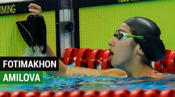 Berita  video atlet putri Uzbekistan, Fotimakhon Amilova cabang olahraga para renang mencetak 2 rekor dunia di Asian Para Games 2018.