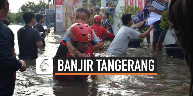 VIDEO: Tanggul Jebol, Perumahan Priok Damai Banjir