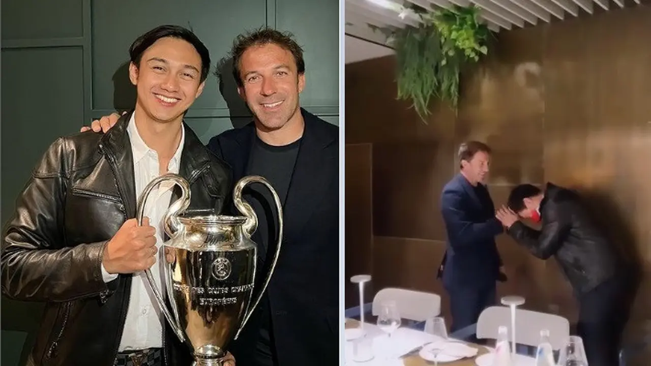 Immanuel Caesar Hito bertemu Alessandro Del Piero (Foto: Instagram/hitocaesar/felicyangelista_)