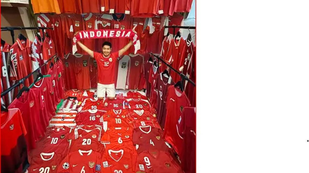Keren, Orang ini Punya Koleksi Jersey Timnas Indonesia dari 1938 hingga 2024