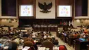 Suasana Sosialisasi 4 Pilar MPR di Jakarta, Senin (6/3).Sosialisasi 4 Pilar ini di tujukan kepada Badan Pimpinan Masyarakat Panguyuban Sumatera bagian Selatan dalam rangka progres pembangunan Provinsi oleh 5 Gubernur. (Liputan6.com/Johan Tallo)