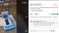 Viral Video Makam Upin Ipin Asli di TikTok. (Tiktok @aABI_ALONK_3110)